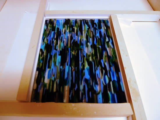 Strips ready to be re-fired.