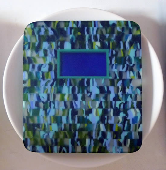 Ready to slump our fused glass bowl.